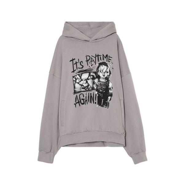 Cropp Cropp - Dukserica sa kapuljačom i printom Child's Play - light grey