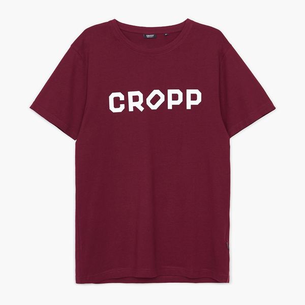 Cropp Cropp - Majica kratkih rukava s printom Cropp - bordo