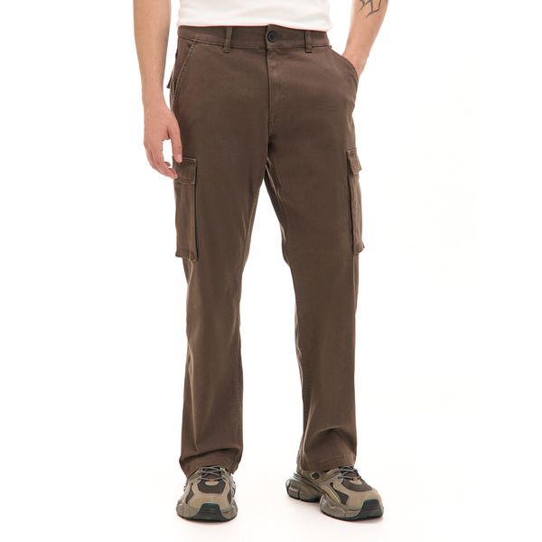 Cropp Cropp - Pantalone s cargo džepovima - braon