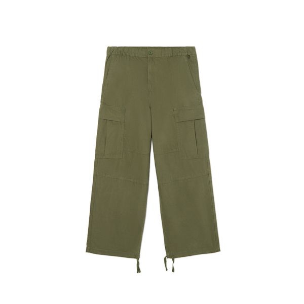 Cropp Cropp - Pantalone s cargo džepovima - maslina