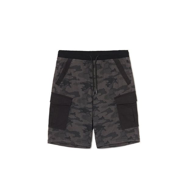 Cropp Cropp - Sivi jogger šorts camo - tamno siva