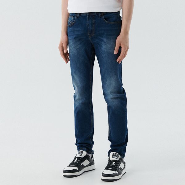 Cropp Cropp - Slim farmerke - navy