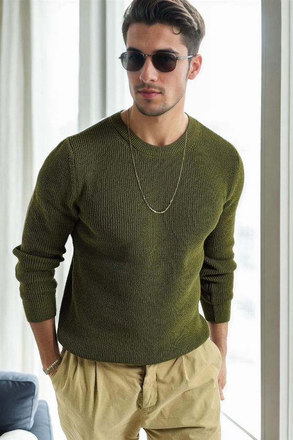 dewberry 18369 Dewberry Knitwear Mens Sweater-OPEN KHAKI