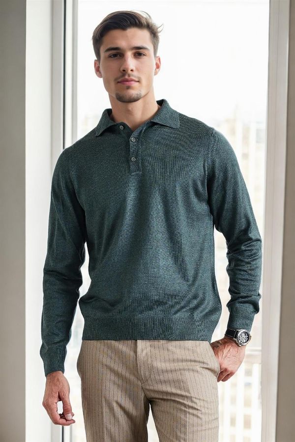 dewberry 28296 Dewberry Polo Neck Mens Knit Sweater-NEFTİ