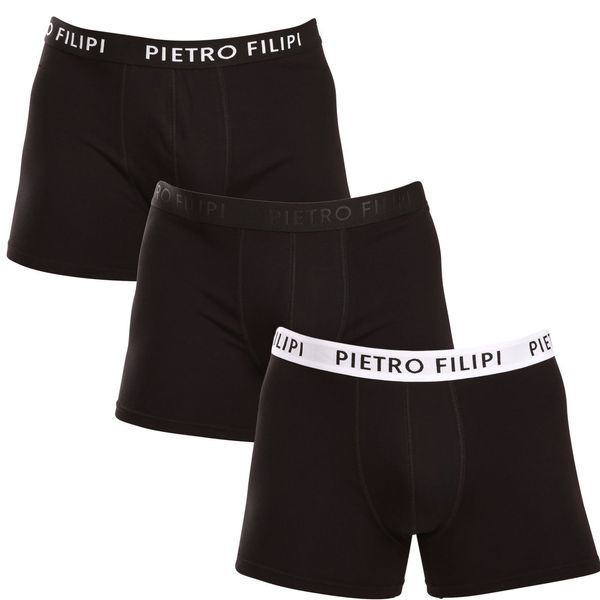 Pietro Filipi 3PACK Men's Boxer Shorts Pietro Filipi Black