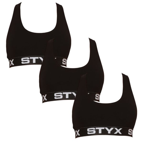 STYX 3PACK women's bra Styx sport black