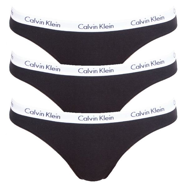 Calvin Klein 3PACK Womens Thongs Calvin Klein black