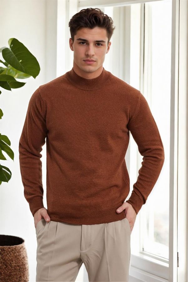 dewberry 64721 Dewberry Half Turtleneck Woolen Mens Knit Sweater-TILE