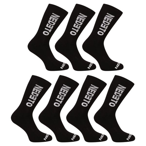Nedeto 7PACK Socks Nedeto High Black