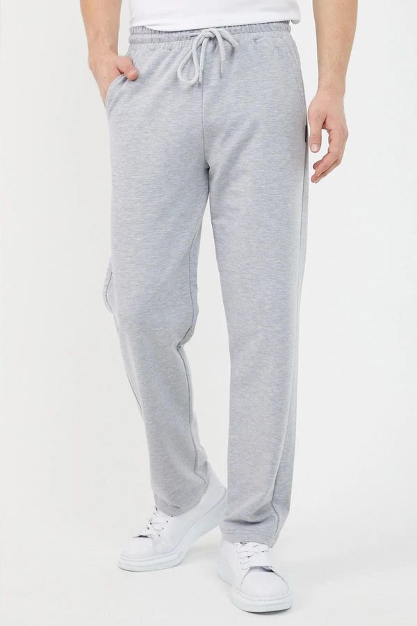 dewberry 82904 Dewberry Straight Leg Relaxed Cut Mens Sweatpant-GREY