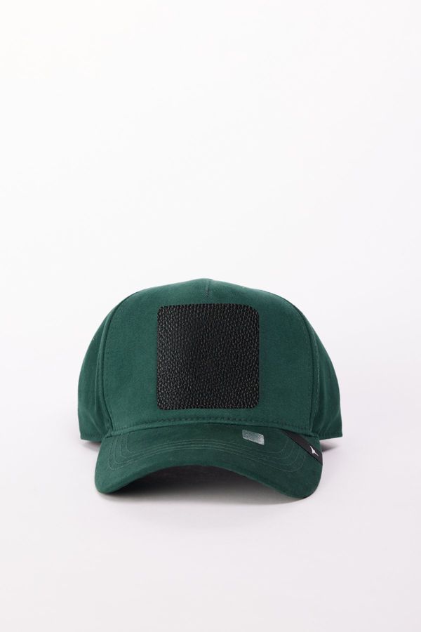 AC&Co / Altınyıldız Classics AC&Co / Altınyıldız Classics Men's Green 100% Cotton Hat with Replaceable Stickers