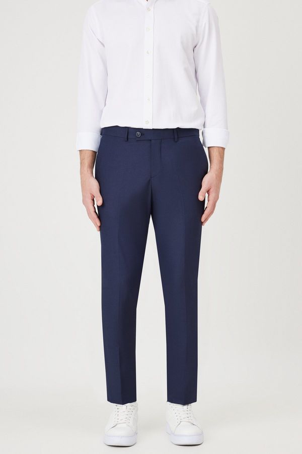 AC&Co / Altınyıldız Classics AC&Co / Altınyıldız Classics Men's Navy Blue Slim Fit Slim Fit Classic Side Pocket Trousers