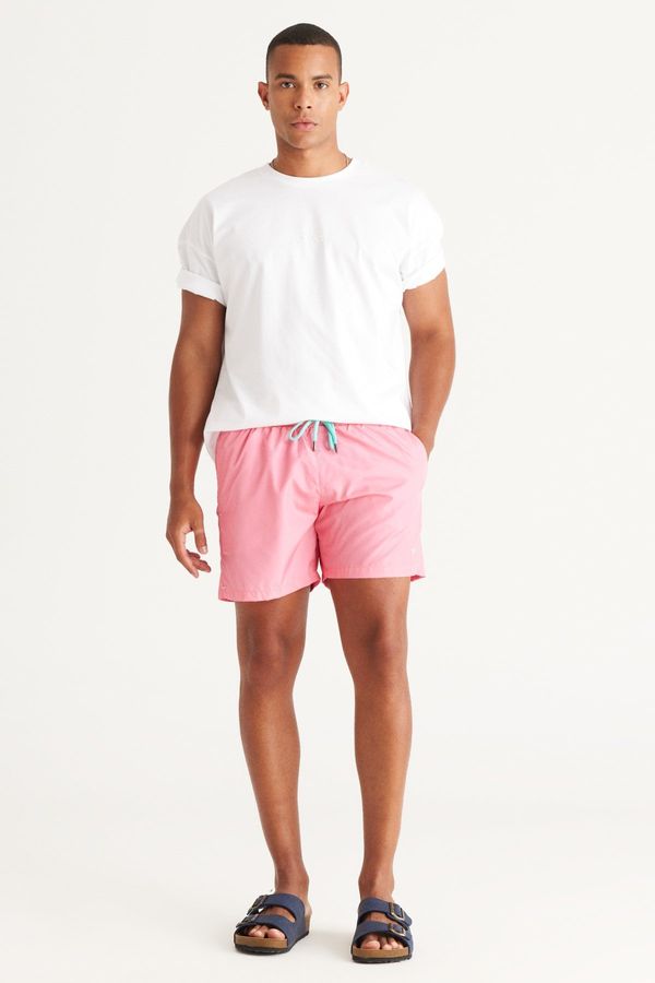 AC&Co / Altınyıldız Classics AC&Co / Altınyıldız Classics Men's Pink Regular Fit Regular Fit Quick Dry Side Pockets Patterned Swimwear.