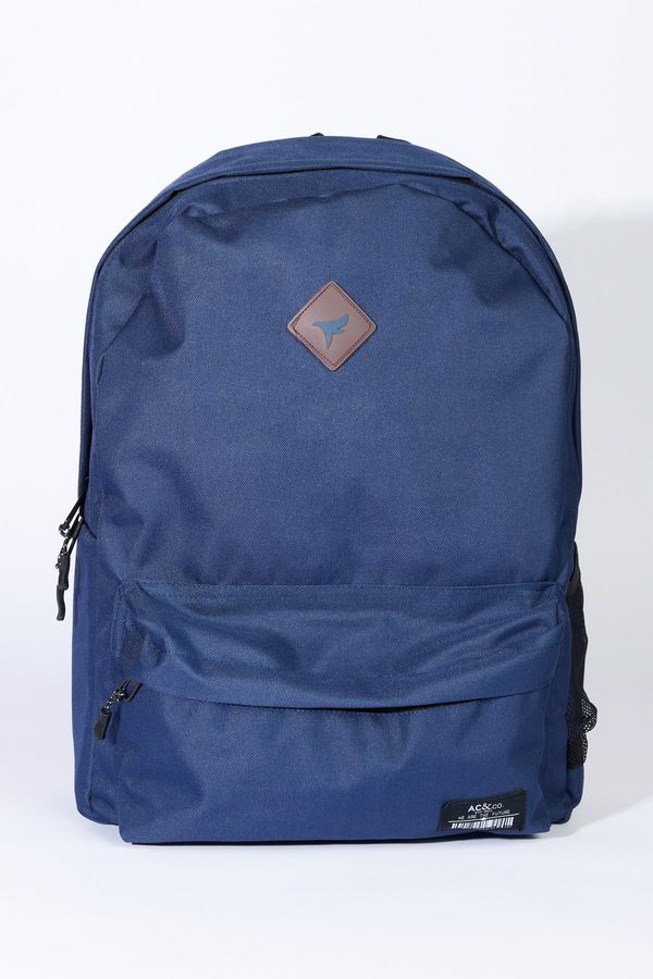 AC&Co / Altınyıldız Classics AC&Co / Altınyıldız Classics Navy Blue Logo Sports School-Backpack with Laptop Compartment