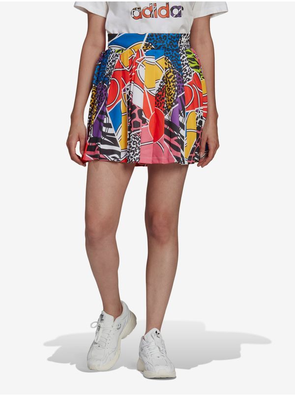 Adidas adidas Originals Yellow and Red Patterned Pleated Skirt - Ladies