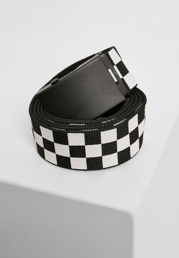 Urban Classics Accessoires Adjustable Checker Belt Black/White