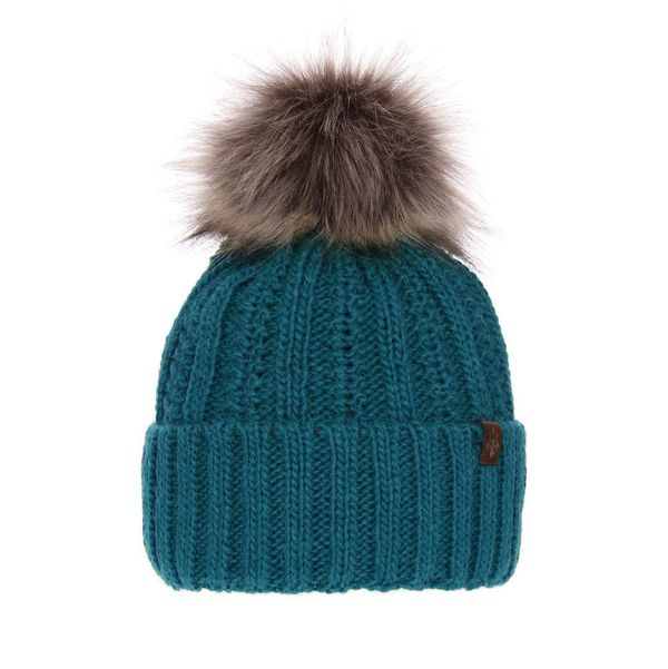 AGBO AGBO Woman's winter hat blue Rene with pompom