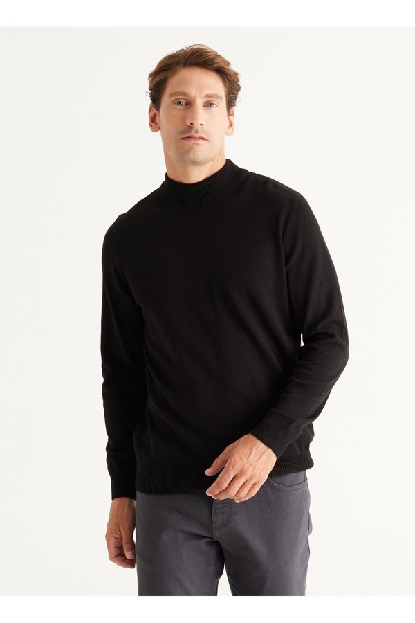 ALTINYILDIZ CLASSICS Altinyildiz Classics Half Turtleneck Standard Black Men's Sweater