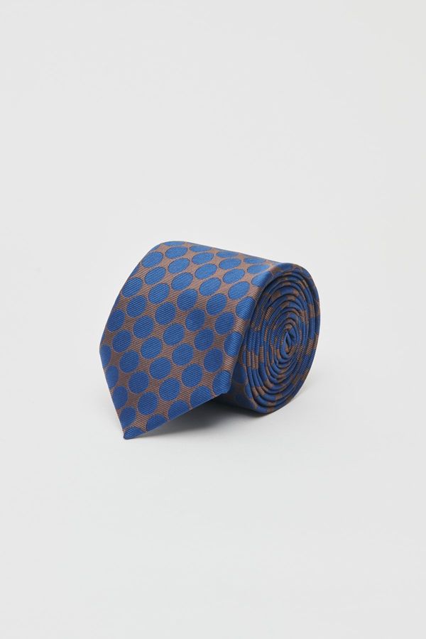ALTINYILDIZ CLASSICS ALTINYILDIZ CLASSICS Men's Brown-Navy Blue Patterned Brown Navy Blue Classic Tie