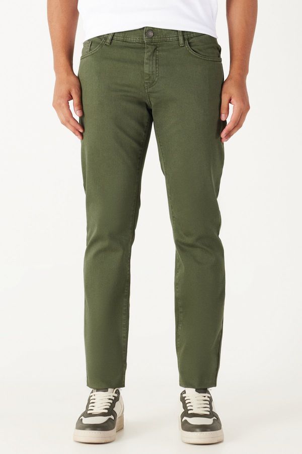 ALTINYILDIZ CLASSICS ALTINYILDIZ CLASSICS Men's Khaki 360 Degree Flexibility in All Directions. Comfortable Slim Fit Slim Fit Trousers.