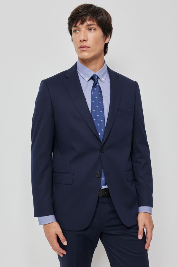 ALTINYILDIZ CLASSICS ALTINYILDIZ CLASSICS Men's Navy Blue Regular Fit Comfortable Cut Mono Collar Suit