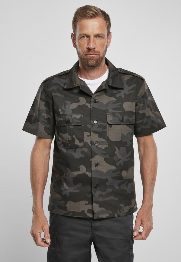 Brandit American Ripstop Short Sleeve Shirt Dark Camo