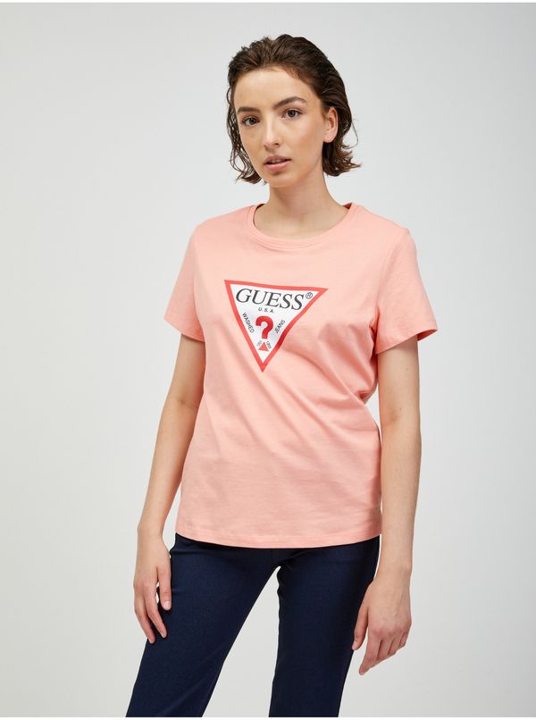 Guess Apricot Women's T-Shirt Guess - Women