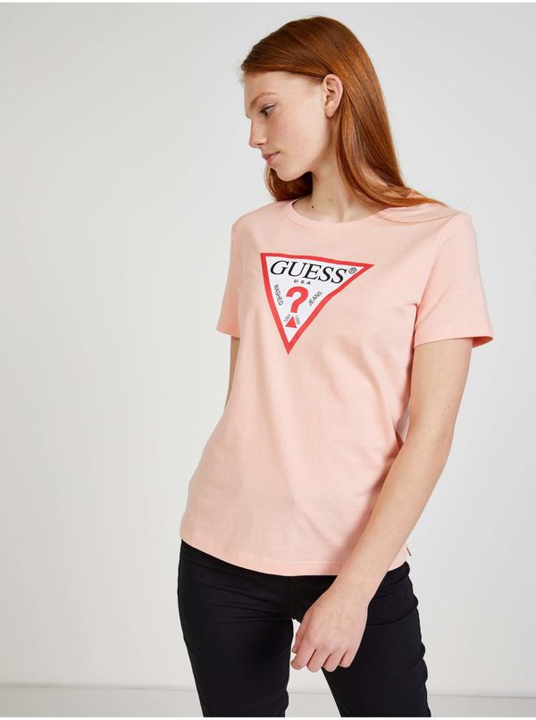 Guess Apricot Women's T-Shirt Guess - Women