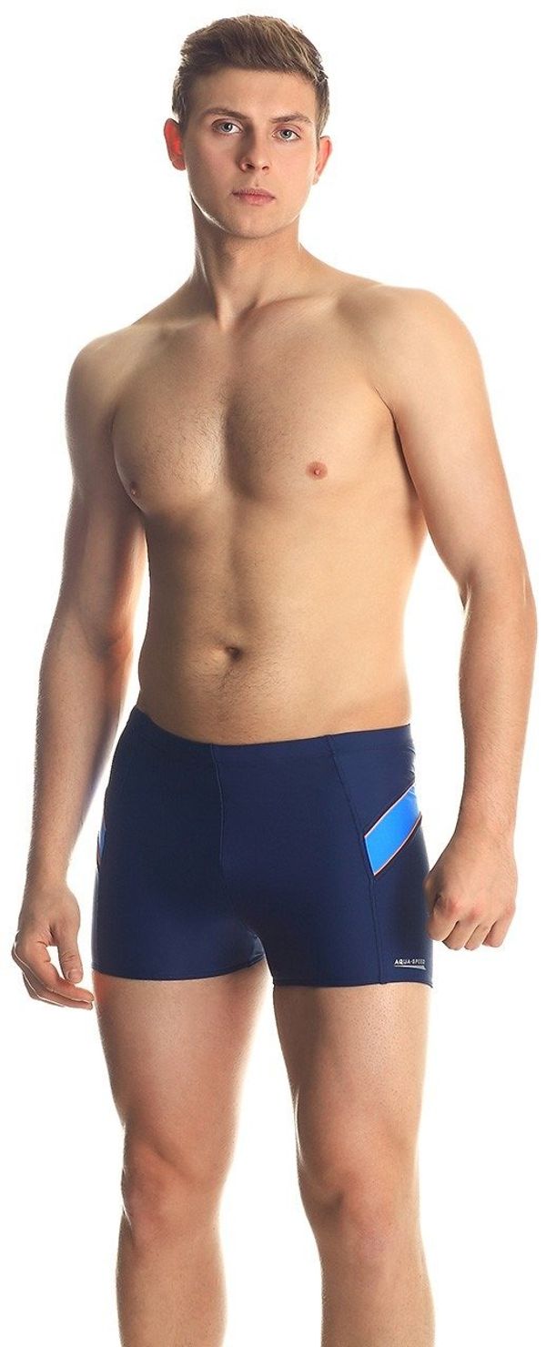 AQUA SPEED AQUA SPEED Man's Swimming Shorts William Navy Blue Pattern 432