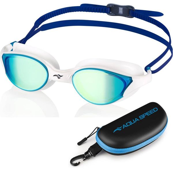 AQUA SPEED AQUA SPEED Unisex's Swimming Goggles Vortex Mirror&Case  Pattern 51