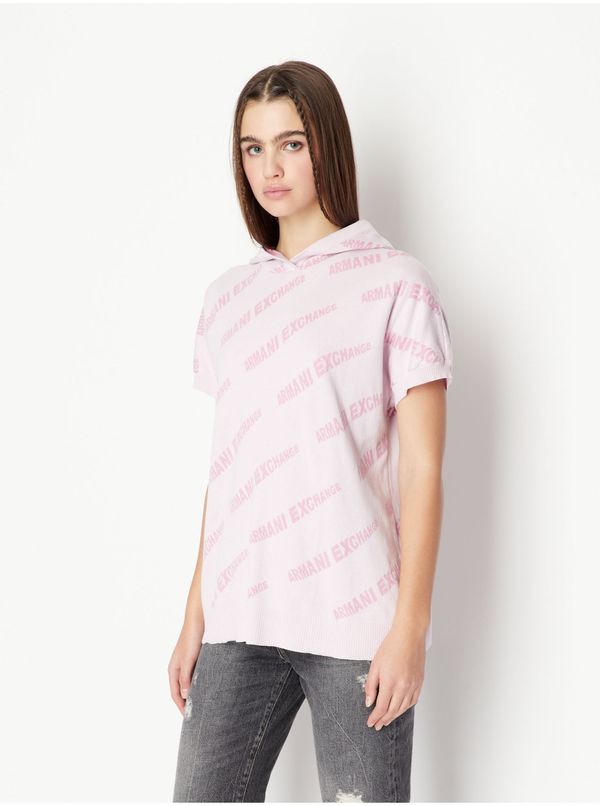 Armani ARMANI EXCHANGE Light pink Women Patterned Short Sleeve Sweatshirt Armani Ex - Women