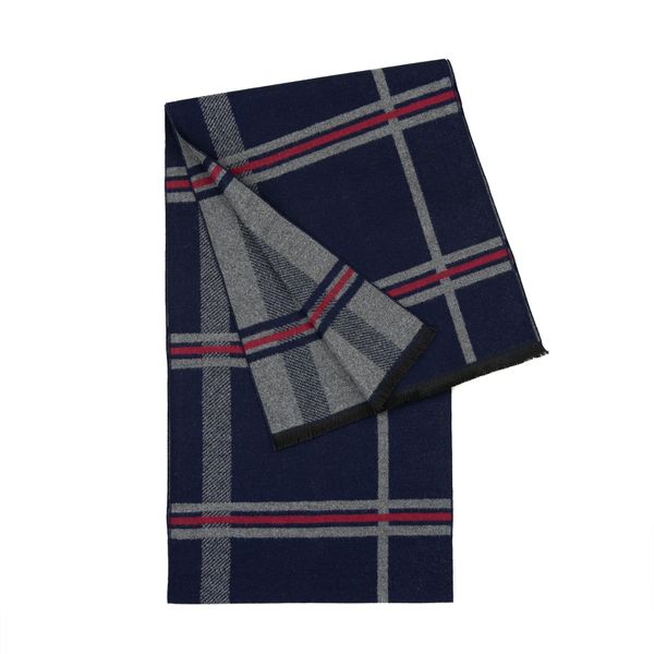 Art of Polo Art Of Polo Man's Scarf Sz23418-12 Navy Blue/Red