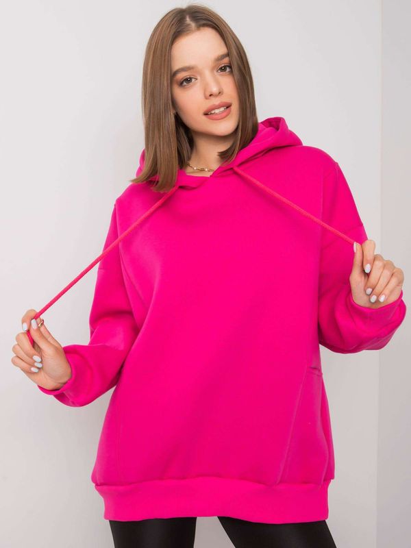 Fashionhunters Aryanna pink sweatshirt with pockets