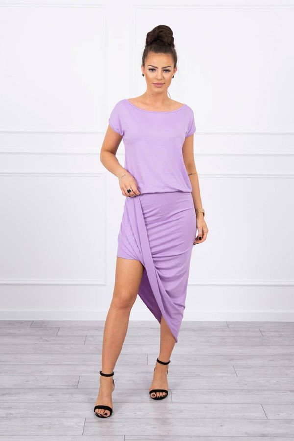 Kesi Asymmetrical dress of purple color