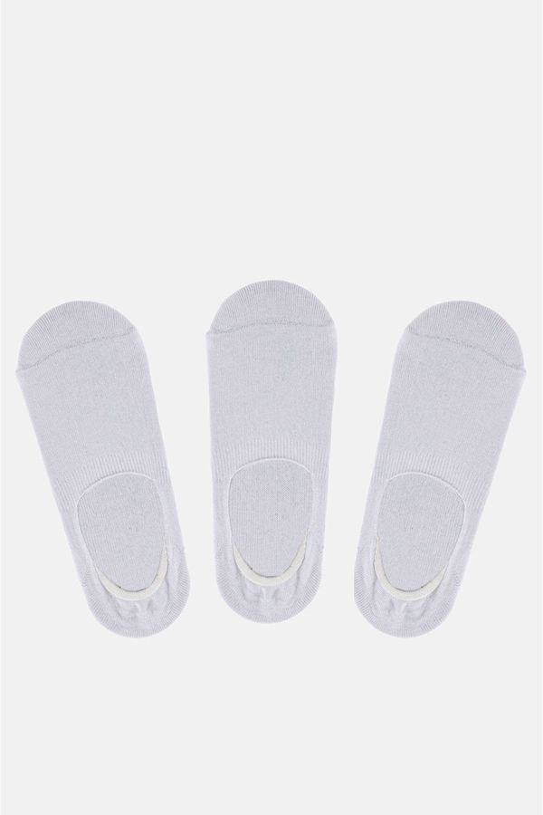 Avva Avva Men's White 3-packs Flat Shoes with Socks