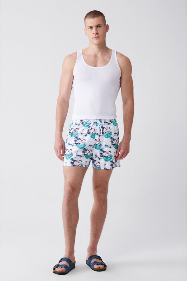 Avva Avva Multicolour Quick Dry Printed Standard Size Comfort Fit Swimsuit Swim Shorts