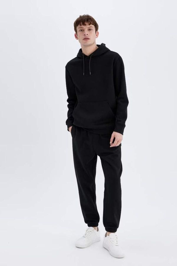 DEFACTO B6155AX/BK81 Defacto Men's Tracksuit Bottom BLACK