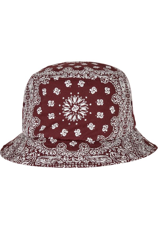 Flexfit Bandana Print Bucket Hat Cherry/White