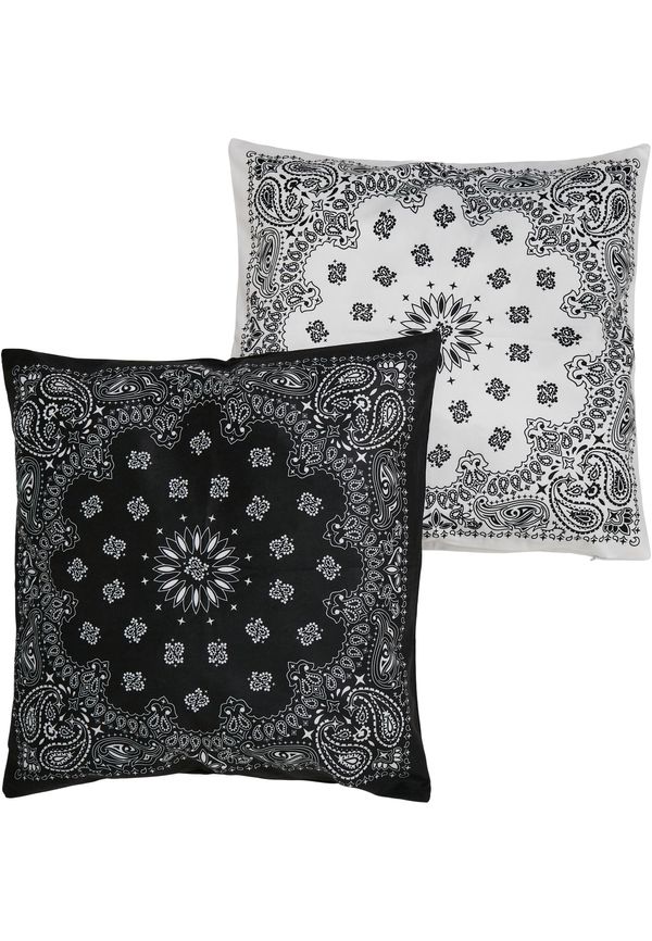 Urban Classics Accessoires Bandana Print Cushion Set Black/White