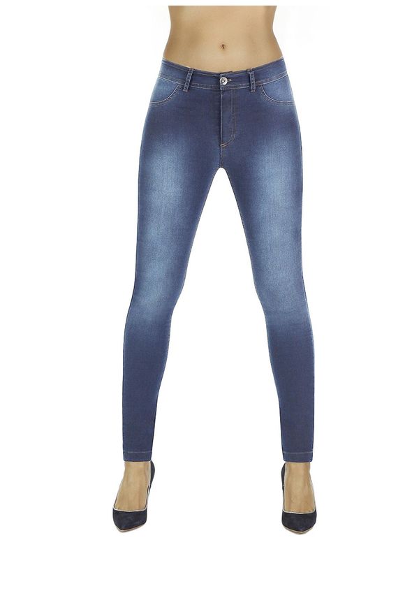 Bas Bleu Bas Bleu Women's TIMEA denim trousers shaping the buttocks shaded