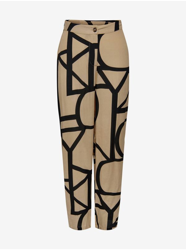 Only Beige Ladies Patterned Trousers ONLY Ava - Women