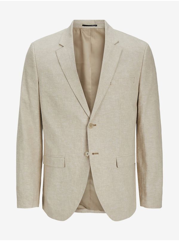 Jack & Jones Beige men's blazer Jack & Jones Riviera - Men