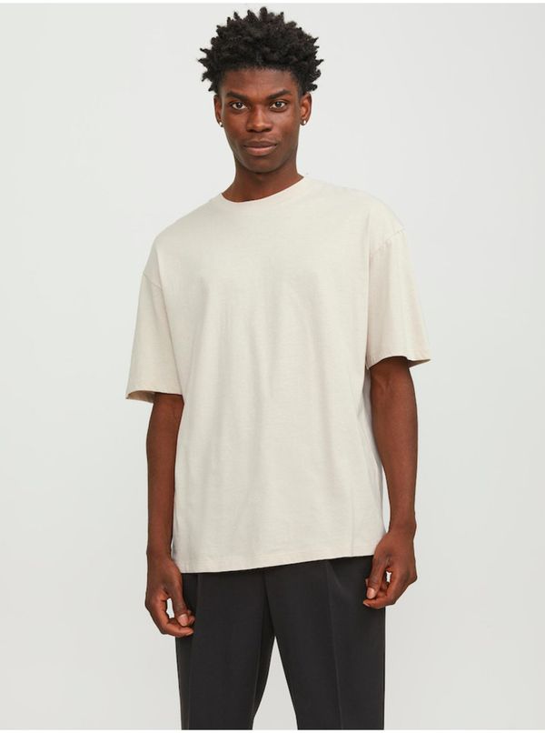 Jack & Jones Beige Men's T-Shirt Jack & Jones Bradley - Men's