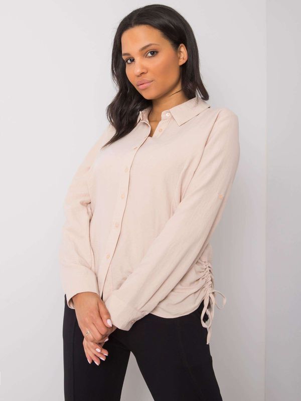 Fashionhunters Beige shirt Zayna RUE PARIS