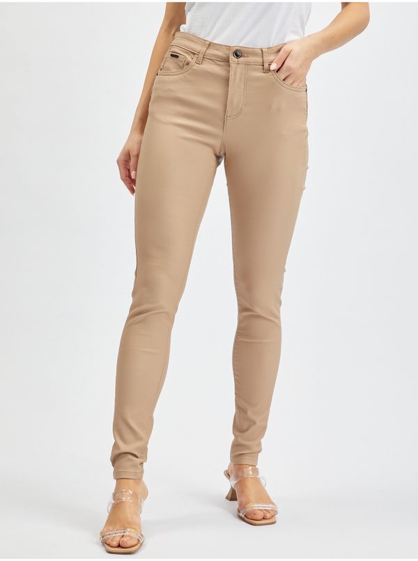 Orsay Beige women's skinny fit pants ORSAY