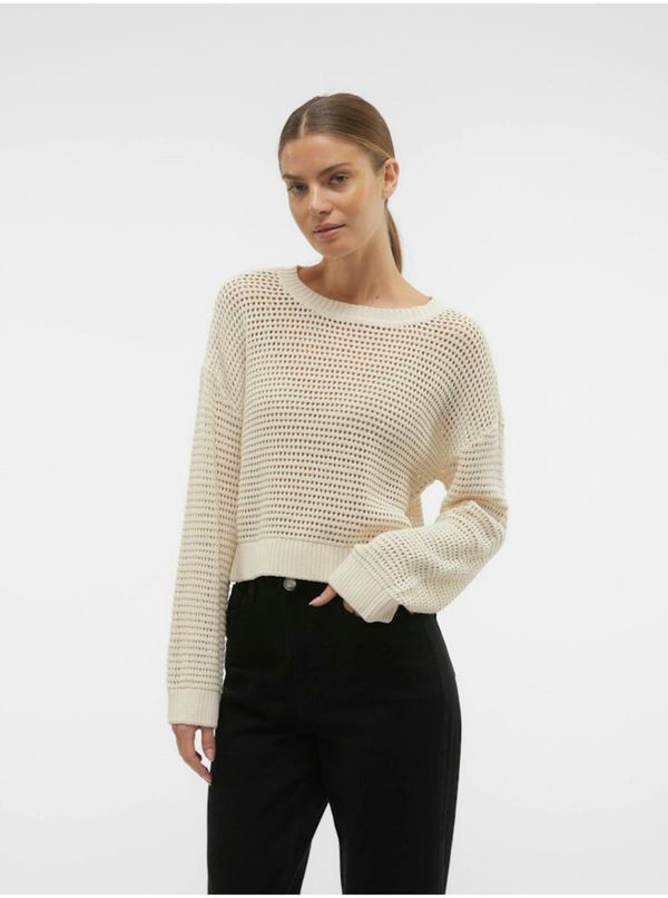 Vero Moda Beige women's sweater Vero Moda Madera - Women