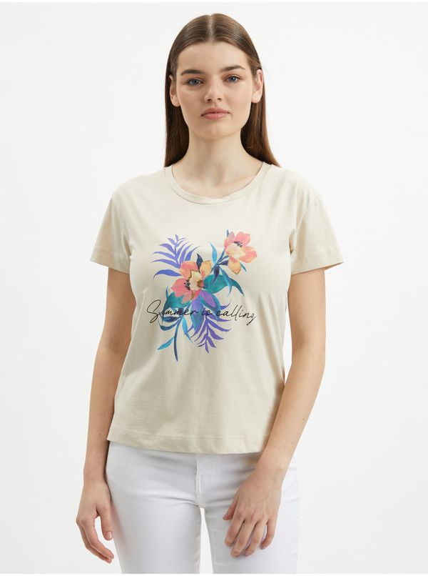 Orsay Beige women's T-shirt ORSAY