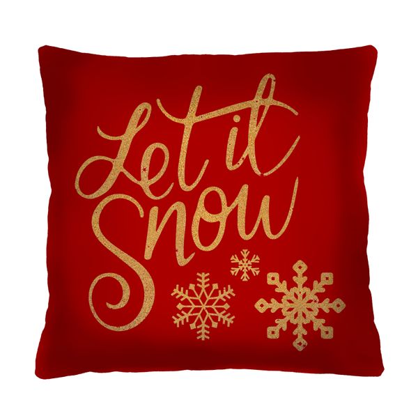 Bertoni Home Bertoni Home Unisex's Square Pillow Let It Snow