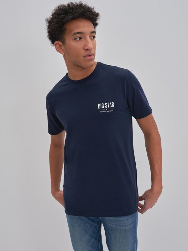 Big Star Big Star Man's T-shirt 152168 Navy Blue 403