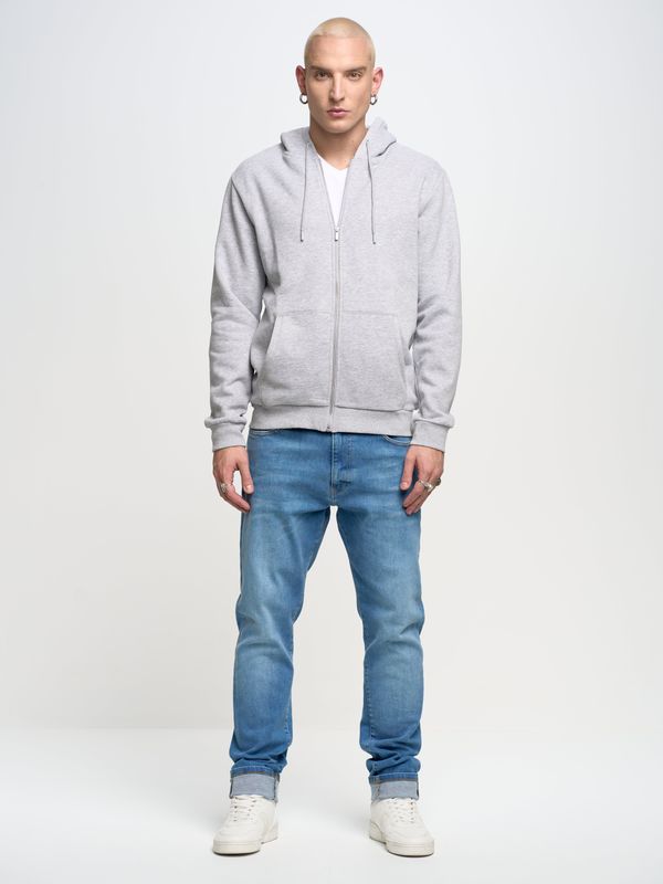 Big Star Big Star Man's Zip hoodie Sweat 171496 Grey-901